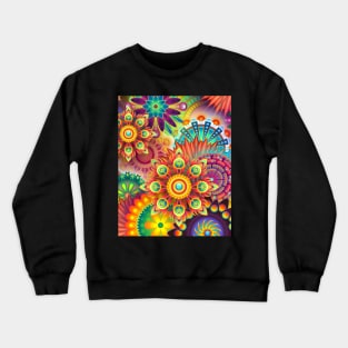 Abstract Flowers Crewneck Sweatshirt